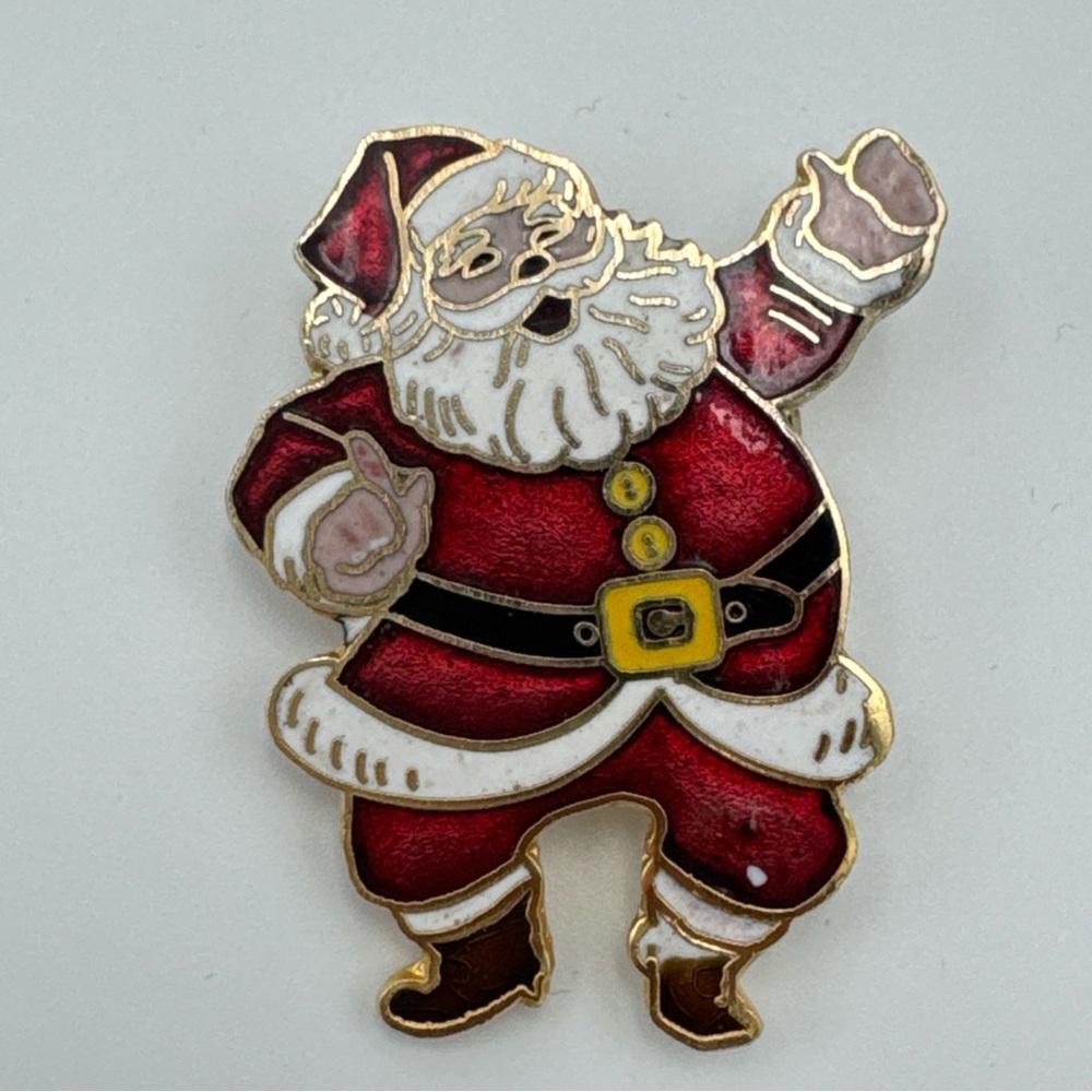 Santa Clause Vintage Gold Centennial 1979 Brooch Pin